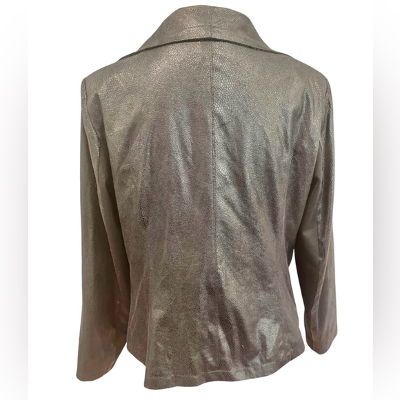 Giuliana Rancic Lightweight Faux Leather Moto Jacket Black Size Large - Picture 5 of 8